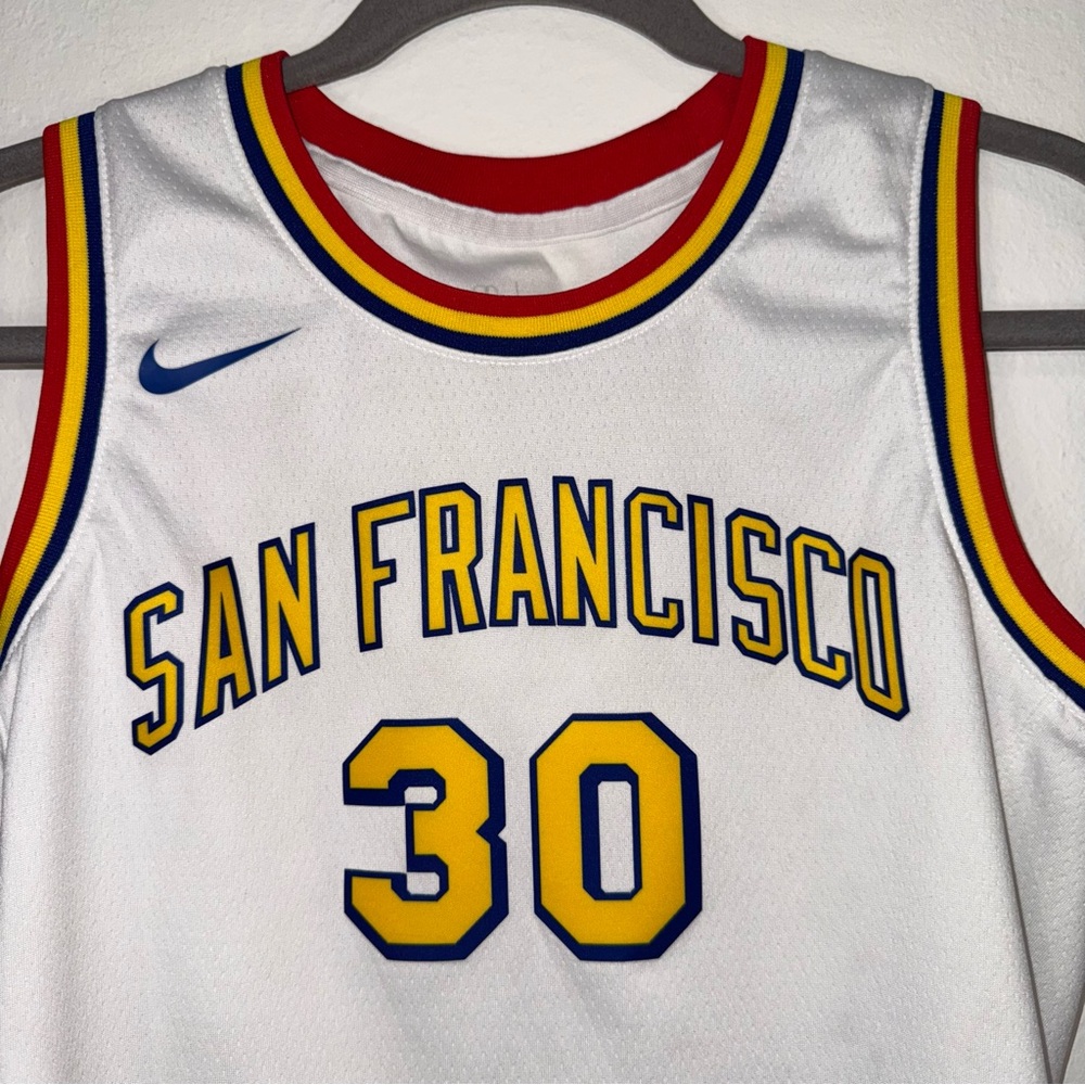Stephen Curry Golden State Warriors Jersey Icon Youth M 10 12 San Francisco - Picture 3 of 7
